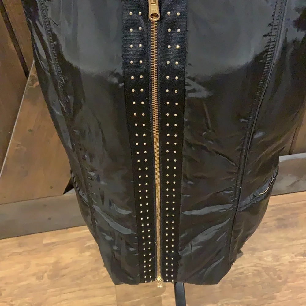 Spanner black with leopard print inside liner vest - Picture 3 of 10